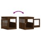 vidaXL Jaula para perros madera ingeniería roble marrón 64,5x80x71 cm