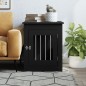 vidaXL Jaula para perros madera de ingeniería negro 55x75x65 cm