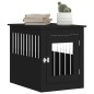 vidaXL Jaula para perros madera de ingeniería negro 55x75x65 cm