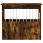 vidaXL Jaula para perros madera ingeniería roble ahumado 55x75x65 cm