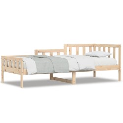 vidaXL Sofá cama de madera maciza de pino 80x200 cm