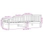 vidaXL Sofá cama de madera maciza de pino 80x200 cm
