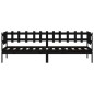 vidaXL Sofá cama de madera maciza de pino negro 80x200 cm vidaXL Sofá cama de madera maciza de pino negro 80x200 cm