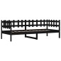 vidaXL Sofá cama de madera maciza de pino negro 80x200 cm vidaXL Sofá cama de madera maciza de pino negro 80x200 cm