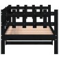 vidaXL Sofá cama de madera maciza de pino negro 80x200 cm vidaXL Sofá cama de madera maciza de pino negro 80x200 cm