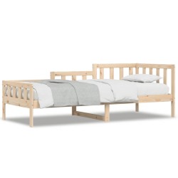 vidaXL Sofá cama madera maciza de pino 90x190 cm
