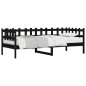 vidaXL Sofá cama madera maciza de pino negro 90x190 cm vidaXL Sofá cama madera maciza de pino negro 90x190 cm