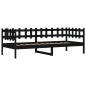 vidaXL Sofá cama madera maciza de pino negro 90x190 cm vidaXL Sofá cama madera maciza de pino negro 90x190 cm