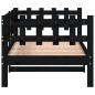 vidaXL Sofá cama madera maciza de pino negro 90x190 cm vidaXL Sofá cama madera maciza de pino negro 90x190 cm