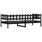 vidaXL Sofá cama madera maciza de pino negro 90x190 cm vidaXL Sofá cama madera maciza de pino negro 90x190 cm