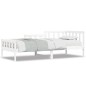 vidaXL Sofá cama madera maciza de pino blanco 90x200 cm