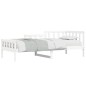 vidaXL Sofá cama madera maciza de pino blanco 90x200 cm