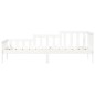 vidaXL Sofá cama madera maciza de pino blanco 90x200 cm