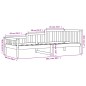 vidaXL Sofá cama madera maciza de pino blanco 90x200 cm
