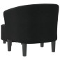 vidaXL Sillón con taburete tela negra vidaXL Sillón con taburete tela negra