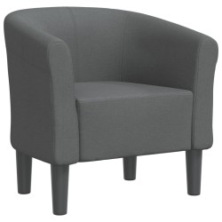 vidaXL Sillón de tela gris oscuro