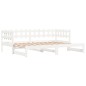 vidaXL Sofá cama extraíble madera maciza de pino blanco 2x(90x190) cm vidaXL Sofá cama extraíble madera maciza de pino blanco 2x(90x190) cm