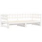 vidaXL Sofá cama extraíble madera maciza de pino blanco 2x(90x190) cm vidaXL Sofá cama extraíble madera maciza de pino blanco 2x(90x190) cm