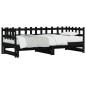 vidaXL Sofá cama extraíble madera maciza de pino negro 2x(90x200) cm vidaXL Sofá cama extraíble madera maciza de pino negro 2x(90x200) cm