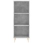 vidaXL Aparador de madera contrachapada gris hormigón 34,5x34x180 cm vidaXL Aparador de madera contrachapada gris hormigón 34,5x34x180 cm