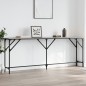 vidaXL Mesa consola madera de ingeniería gris Sonoma 200x29x75 cm vidaXL Mesa consola madera de ingeniería gris Sonoma 200x29x75 cm