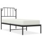 vidaXL Estructura de cama con cabecero metal negro 80x200 cm vidaXL Estructura de cama con cabecero metal negro 80x200 cm