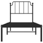 vidaXL Estructura de cama con cabecero metal negro 80x200 cm vidaXL Estructura de cama con cabecero metal negro 80x200 cm