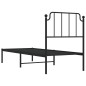 vidaXL Estructura de cama con cabecero metal negro 80x200 cm vidaXL Estructura de cama con cabecero metal negro 80x200 cm