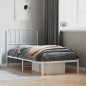 vidaXL Estructura de cama de metal con cabecero blanco 90x200 cm vidaXL Estructura de cama de metal con cabecero blanco 90x200 cm