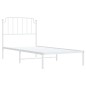 vidaXL Estructura de cama de metal con cabecero blanco 90x200 cm vidaXL Estructura de cama de metal con cabecero blanco 90x200 cm