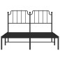 vidaXL Estructura de cama con cabecero metal negro 135x190 cm vidaXL Estructura de cama con cabecero metal negro 135x190 cm