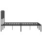 vidaXL Estructura de cama con cabecero metal negro 135x190 cm vidaXL Estructura de cama con cabecero metal negro 135x190 cm