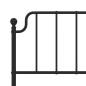vidaXL Estructura de cama con cabecero metal negro 135x190 cm vidaXL Estructura de cama con cabecero metal negro 135x190 cm