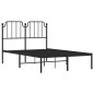 vidaXL Estructura de cama con cabecero metal negro 120x190 cm vidaXL Estructura de cama con cabecero metal negro 120x190 cm