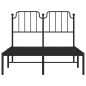 vidaXL Estructura de cama con cabecero metal negro 120x190 cm vidaXL Estructura de cama con cabecero metal negro 120x190 cm
