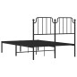 vidaXL Estructura de cama con cabecero metal negro 120x190 cm vidaXL Estructura de cama con cabecero metal negro 120x190 cm