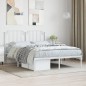 vidaXL Estructura de cama de metal con cabecero blanca 140x190 cm vidaXL Estructura de cama de metal con cabecero blanca 140x190 cm