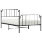 vidaXL Estructura de cama con cabecero y estribo metal negro 107x203cm vidaXL Estructura de cama con cabecero y estribo metal negro 107x203cm