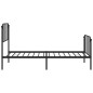 vidaXL Estructura de cama con cabecero y estribo metal negro 107x203cm vidaXL Estructura de cama con cabecero y estribo metal negro 107x203cm