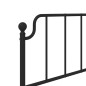 vidaXL Estructura de cama con cabecero y estribo metal negro 107x203cm vidaXL Estructura de cama con cabecero y estribo metal negro 107x203cm