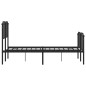 vidaXL Estructura de cama con cabecero y estribo metal negro 120x200cm
