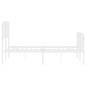 vidaXL Estructura cama metal con cabecero y estribo blanco 140x200 cm vidaXL Estructura cama metal con cabecero y estribo blanco 140x200 cm