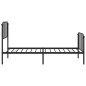 vidaXL Estructura de cama con cabecero y estribo metal negro 100x190cm vidaXL Estructura de cama con cabecero y estribo metal negro 100x190cm