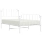 vidaXL Estructura cama metal cabecero y pie de cama blanca 100x190 cm vidaXL Estructura cama metal cabecero y pie de cama blanca 100x190 cm