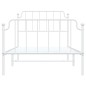 vidaXL Estructura cama metal cabecero y pie de cama blanca 100x190 cm vidaXL Estructura cama metal cabecero y pie de cama blanca 100x190 cm