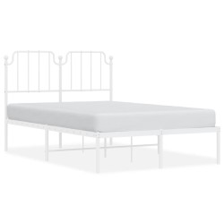vidaXL Estructura de cama de metal con cabecero blanca 120x200 cm