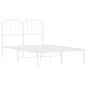 vidaXL Estructura de cama de metal con cabecero blanca 120x200 cm vidaXL Estructura de cama de metal con cabecero blanca 120x200 cm