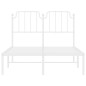 vidaXL Estructura de cama de metal con cabecero blanca 120x200 cm vidaXL Estructura de cama de metal con cabecero blanca 120x200 cm