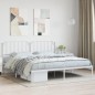 vidaXL Estructura de cama con cabecero metal blanca 200x200 cm vidaXL Estructura de cama con cabecero metal blanca 200x200 cm