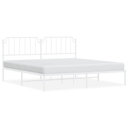 vidaXL Estructura de cama con cabecero metal blanca 200x200 cm